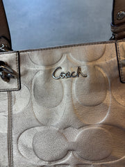 Coach Embossed Leather Tote Bag