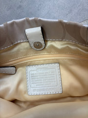 Coach Signature Canvas Shoulder Bag Beige