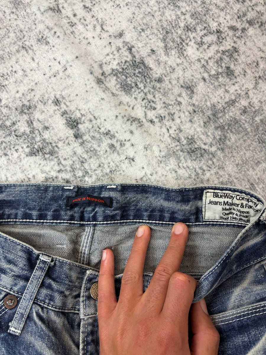 Japanese Blue Way Bootcut Damenjeans (M)