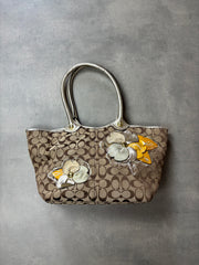 Coach Signature Floral Tote Bag