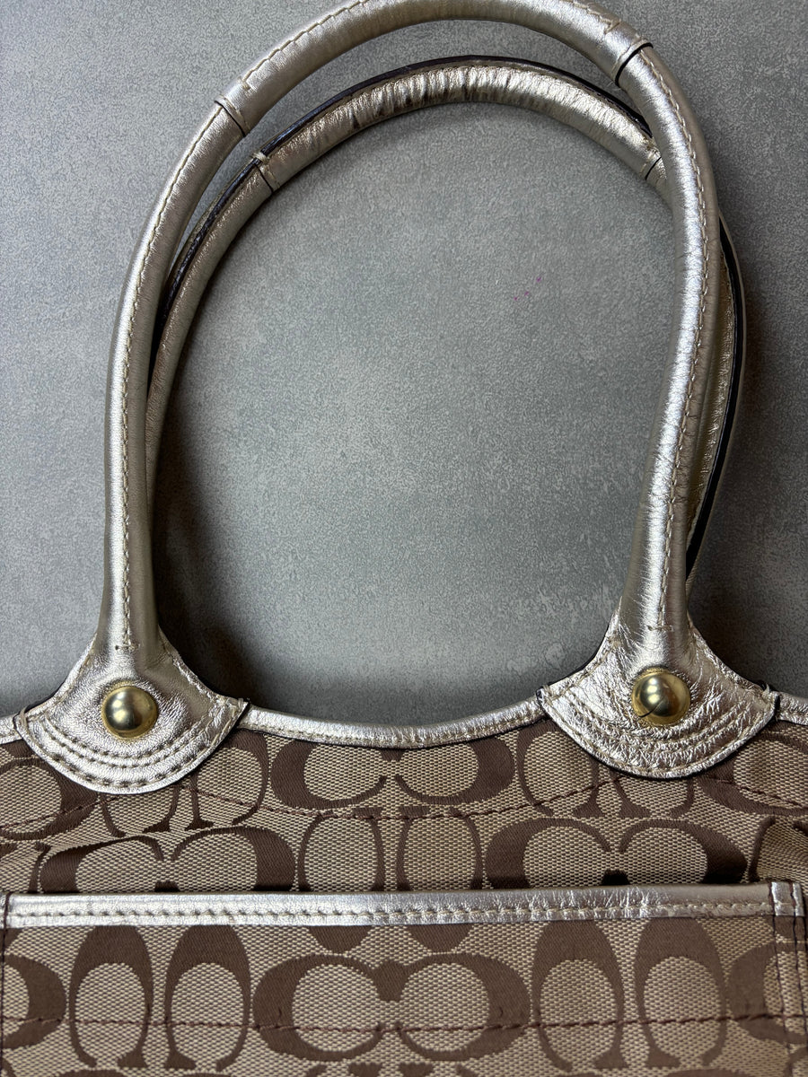 Coach Signature Floral Tote Bag