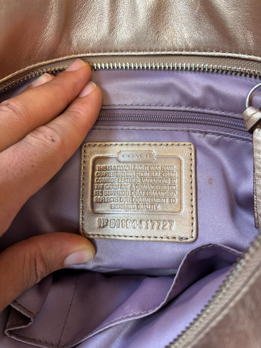 Coach Embossed Leather Tote Bag