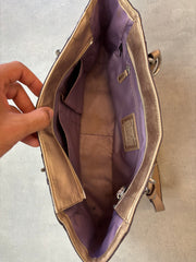 Coach Embossed Leather Tote Bag