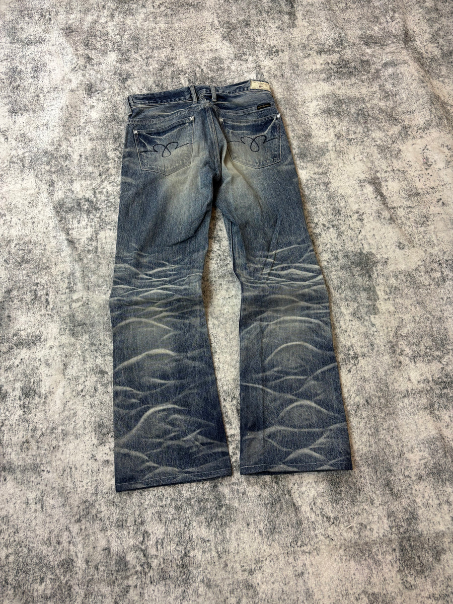 Japanese Blue Way Bootcut Damenjeans (M)