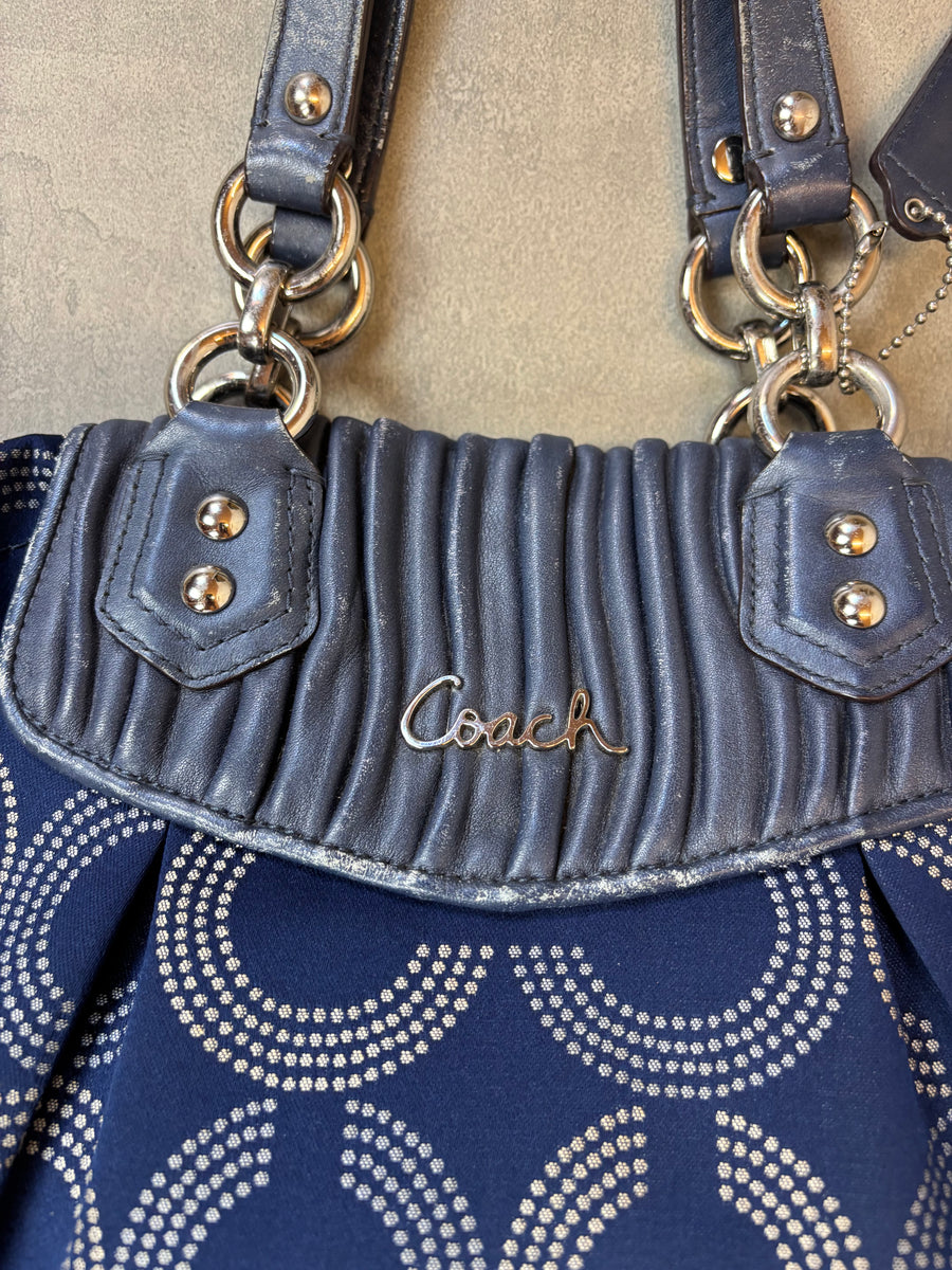 Coach Signature Print Shoulder Bag