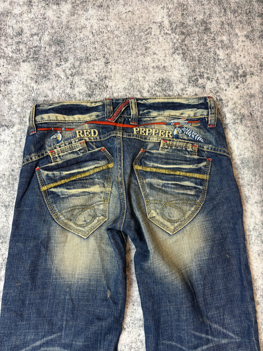 Japanese Red Pepper Bootcut Jeans (M)