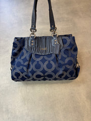 Coach Signature Print Shoulder Bag
