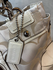 Coach Signature Canvas Shoulder Bag Beige