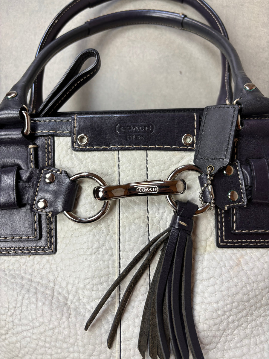 Coach Braided Leather Tote Bag