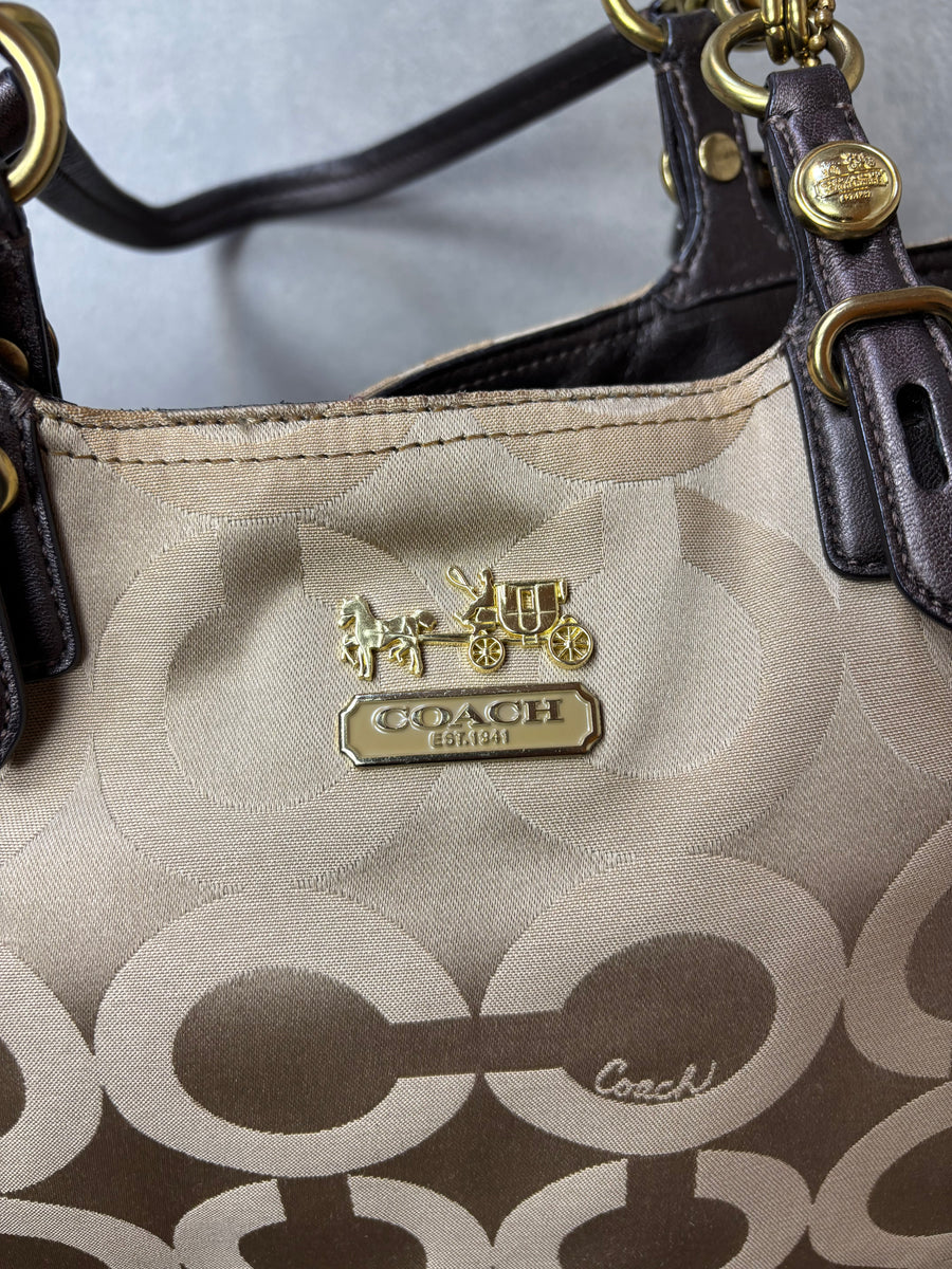 Coach Optic Signature Tote Bag