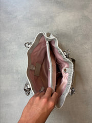 Coach Leather Shoulder Bag Light Grey