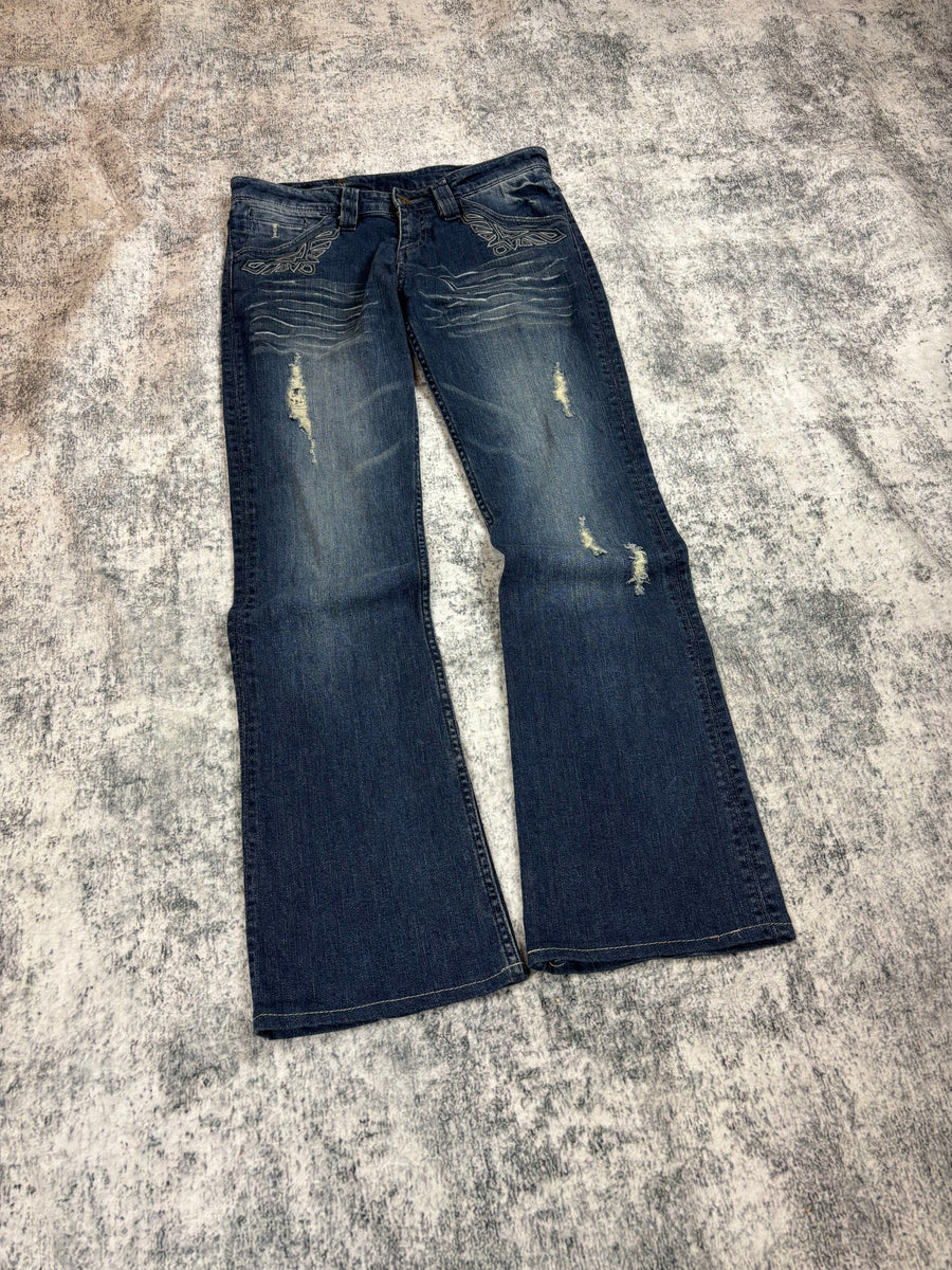 Japanese Semantic Design Bootcut Damenjeans (S)