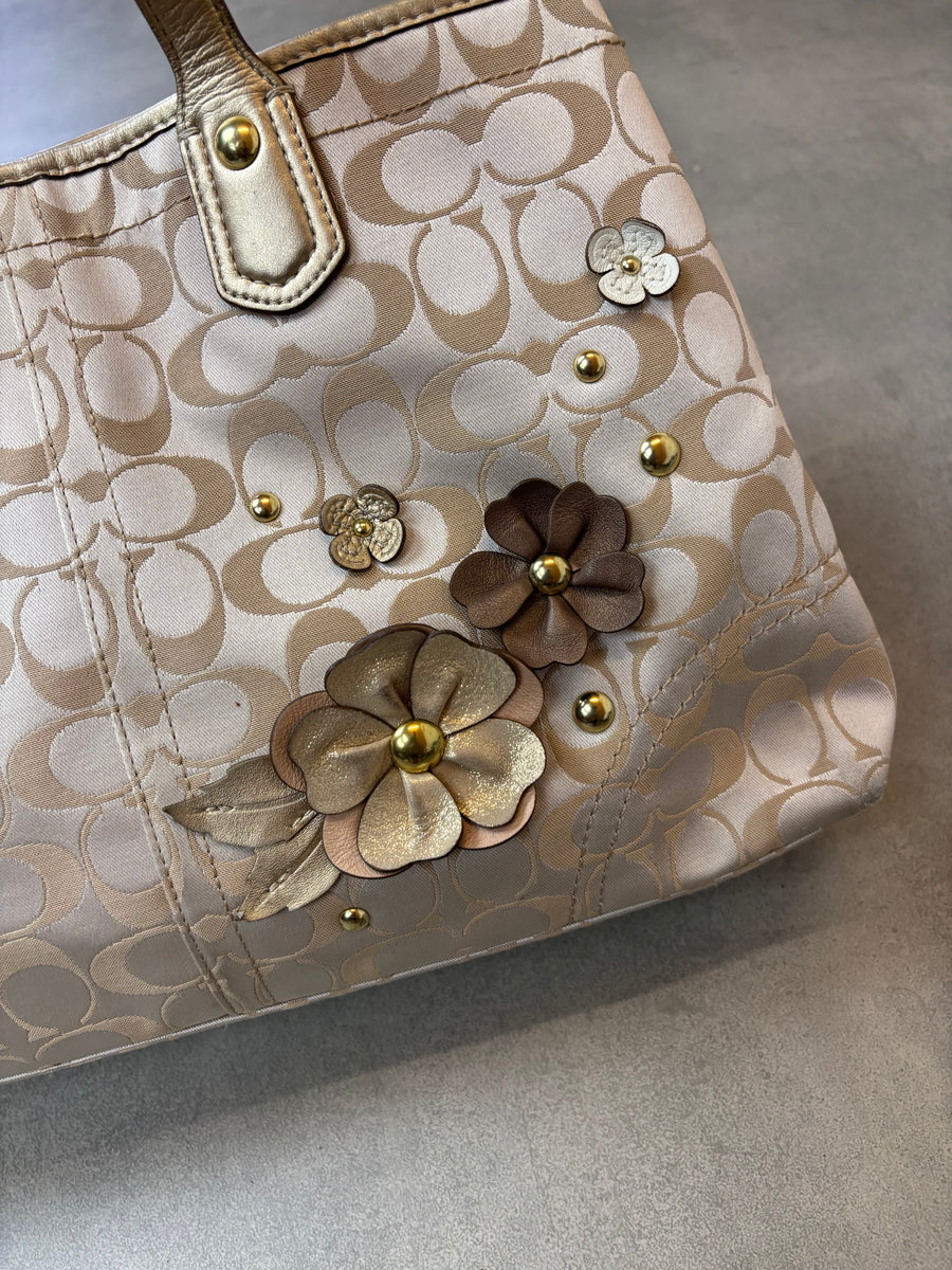 Coach Floral Signature Tote Bag