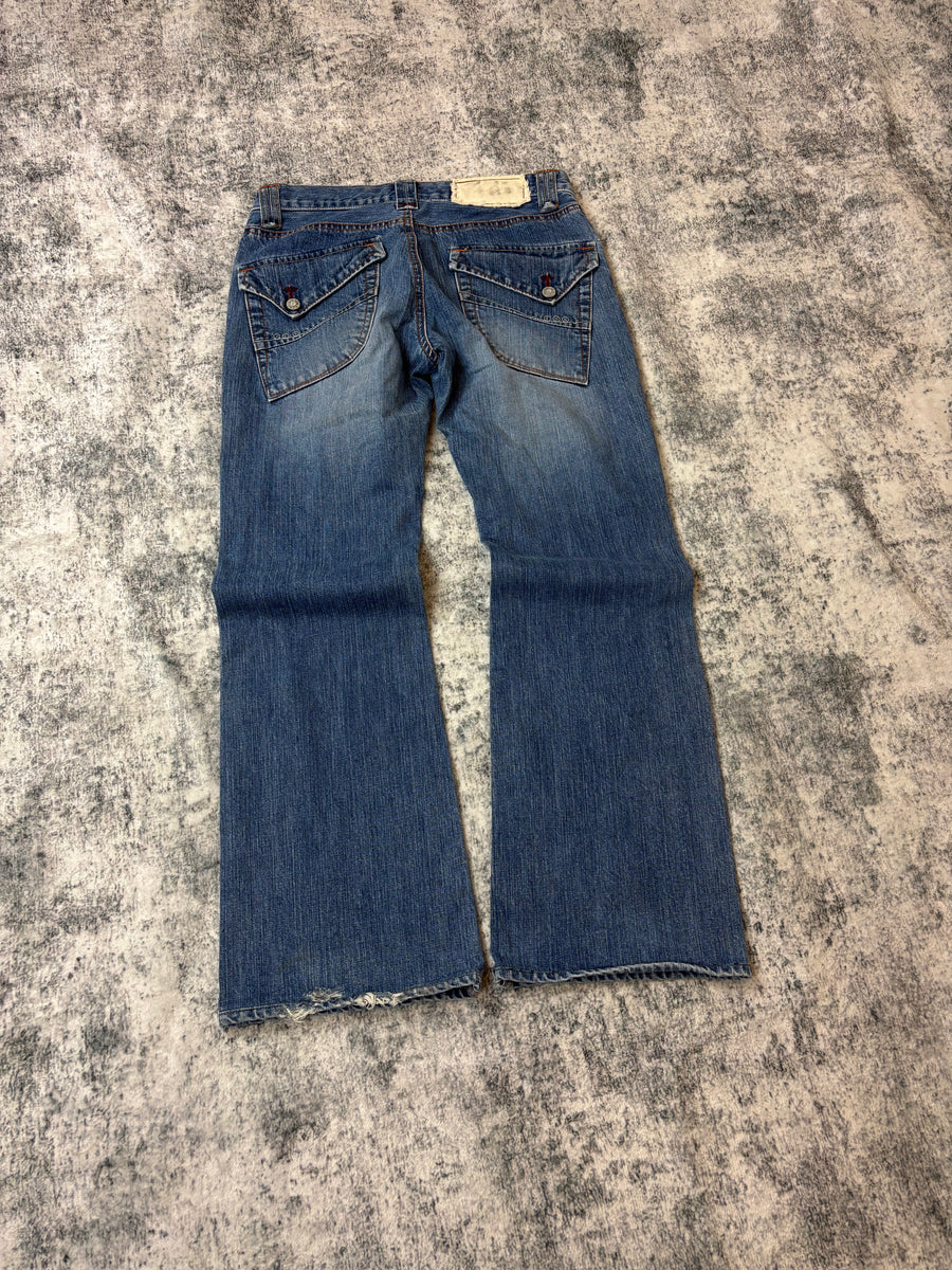 Japanese Blue Way Bootcut Damenjeans (M)