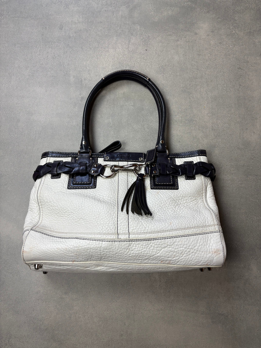 Coach Braided Leather Tote Bag