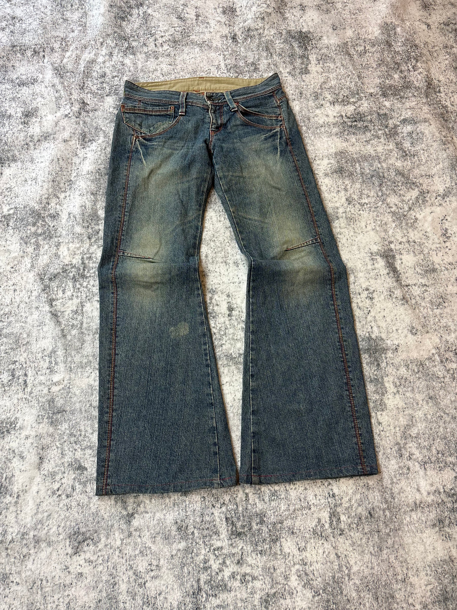 Japanese Blue Way Bootcut Herrrenjeans (M)