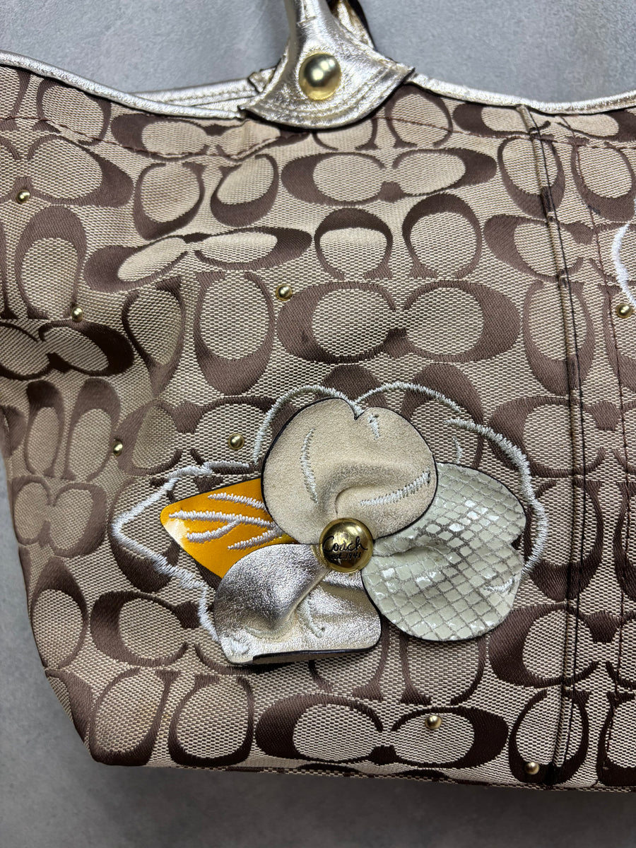 Coach Signature Floral Tote Bag
