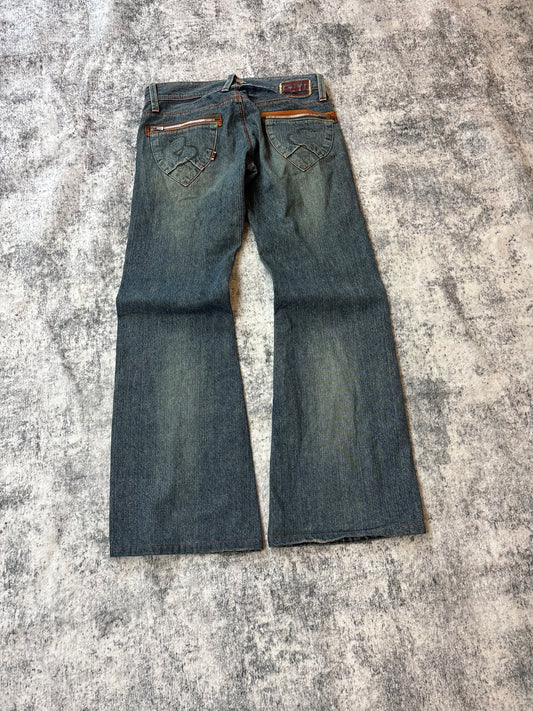 Japanese Blue Way Bootcut Herrrenjeans (M)